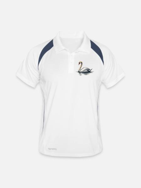 swan - Men's Polo breathable - white/navy