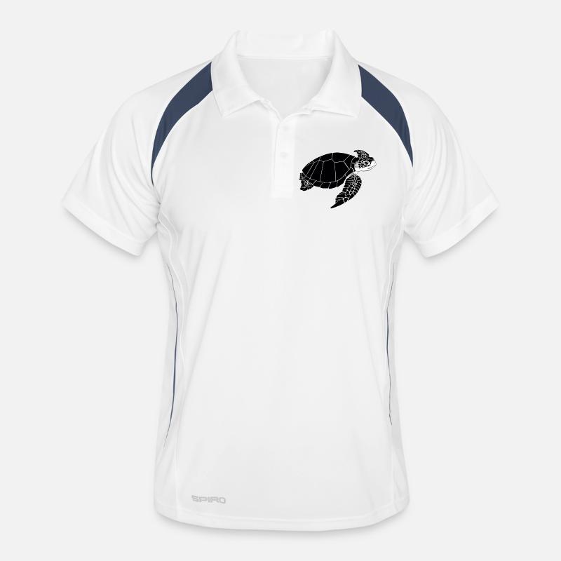 Turtle Black & White Men's Polo breathable