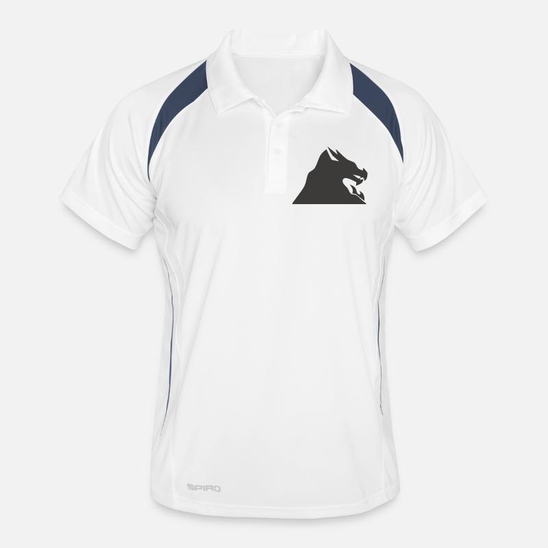 Dragon Head Silhouette Men's Polo breathable
