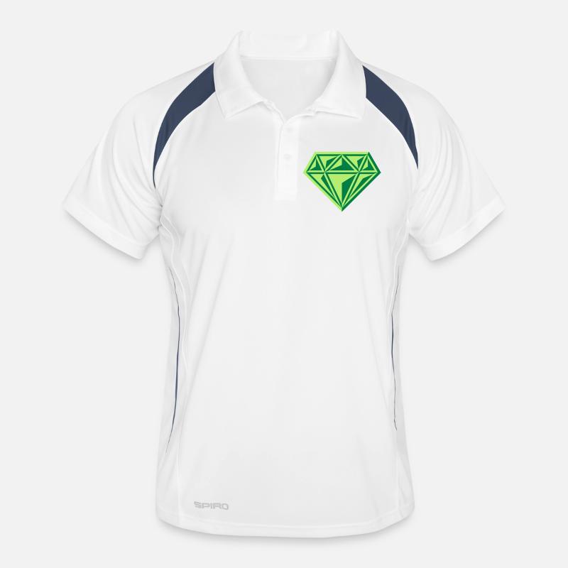 Diamond (Gemstone / Brilliant / Symbol / Gre / 2C) Men's Polo breathable
