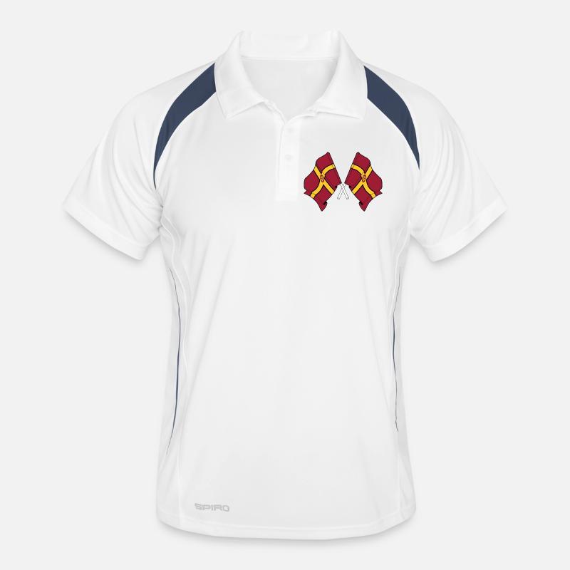 Two flags crossed – Northamptonshire Men's Polo breathable