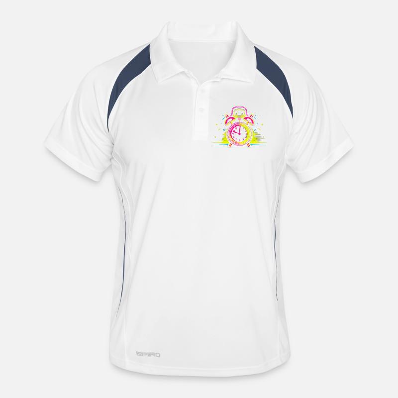 Alarm Clock Synthwave Men's Polo breathable