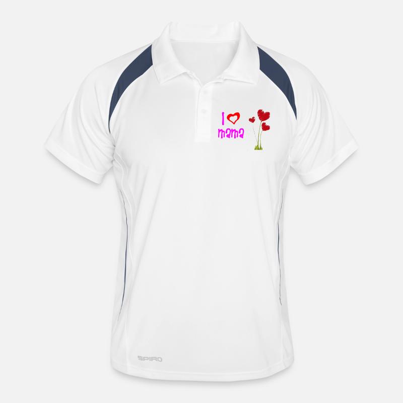 Liebevolles Muttertagsherz Blumendesign Männer Polo atmungsaktiv