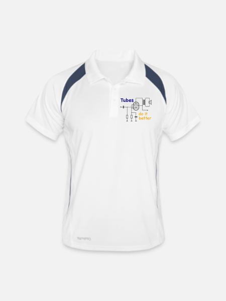 Vacuum Tubes do it better - Men's Polo breathable - white/navy - Front