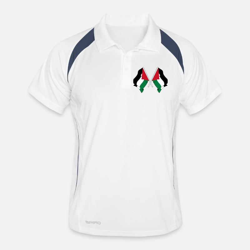 Two Palestinian flags crossed Men's Polo breathable