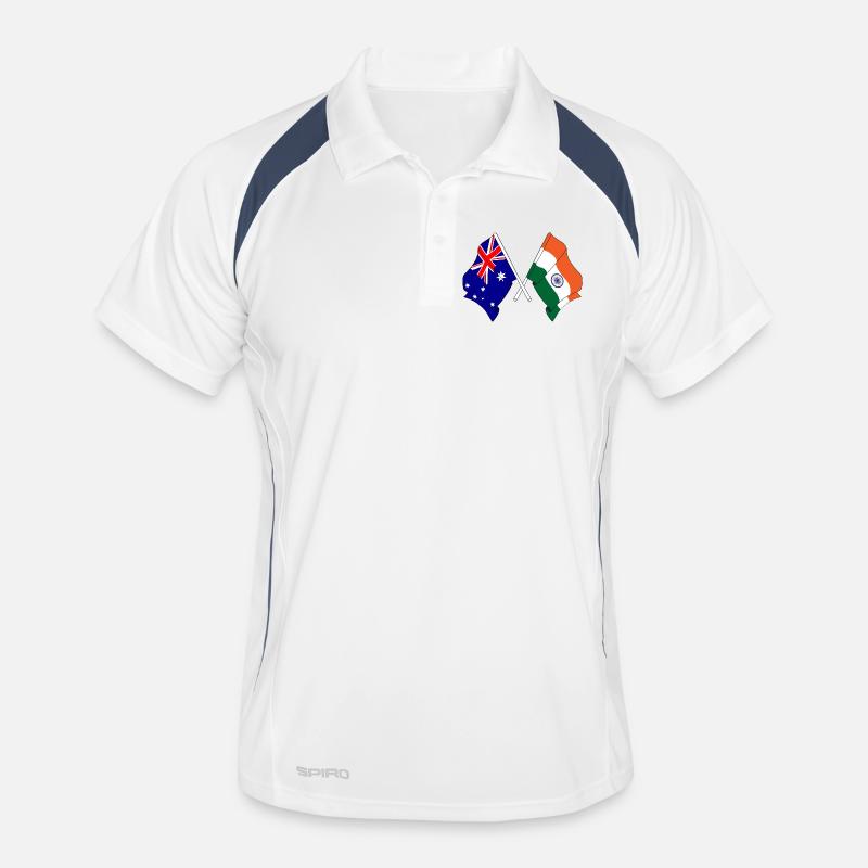 Drapeau de l’Australie et drapeau de l’Inde Polo respirant Homme