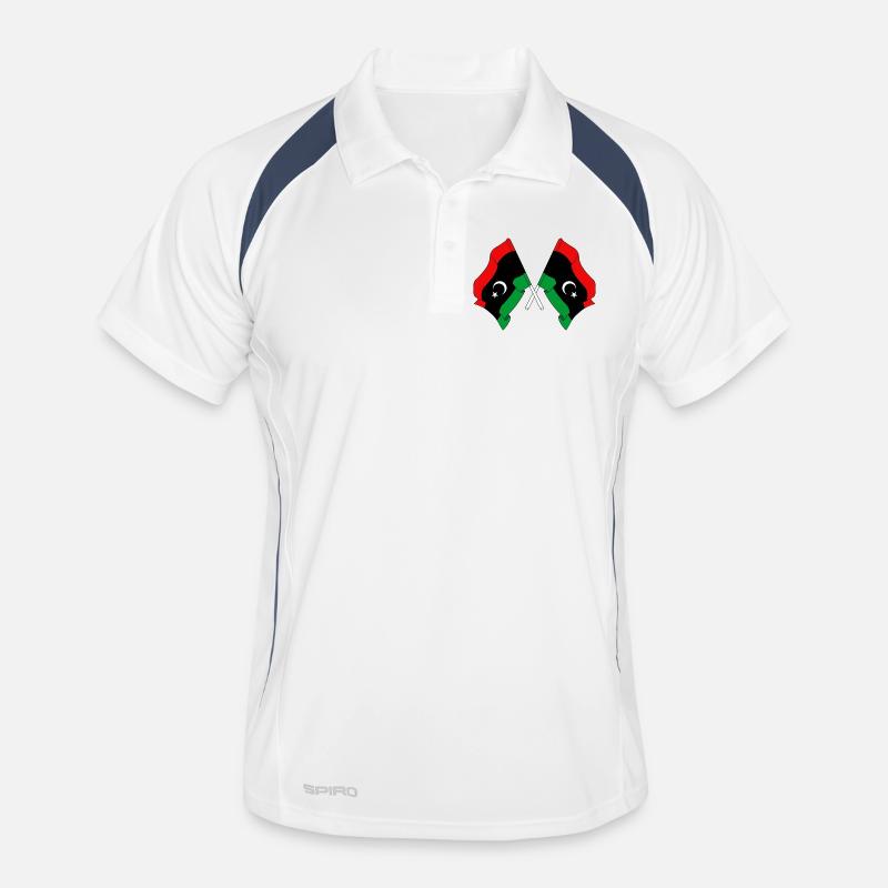 Two flags Libya Men's Polo breathable