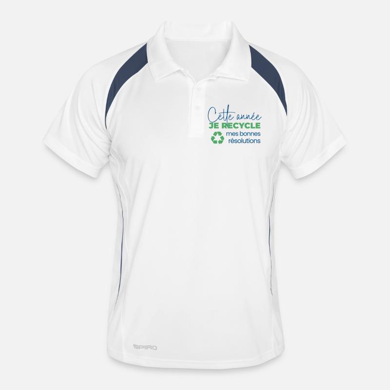 Cette année je recycle mes bonne résolutions Polo respirant Homme