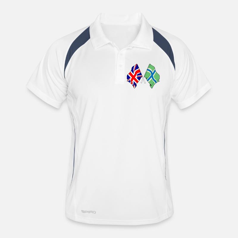 Drapeau du Gloucestershire et de la Grande-Bretagne Polo respirant Homme