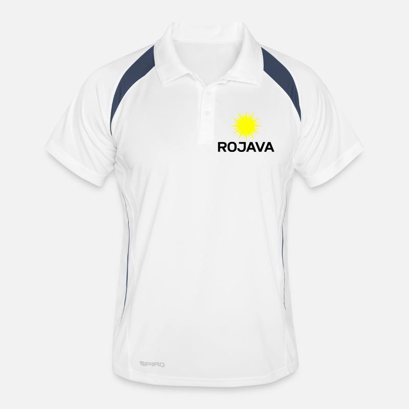 Rojava - Men's Polo breathable - white/navy