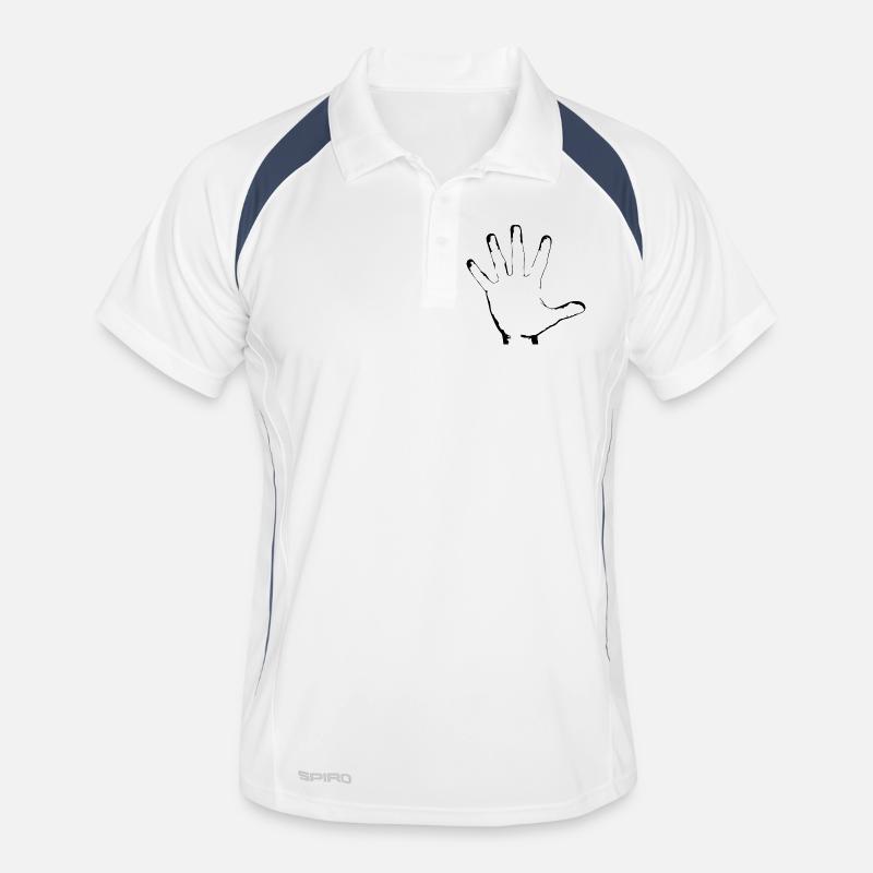 white hand body limb gift idea Men's Polo breathable