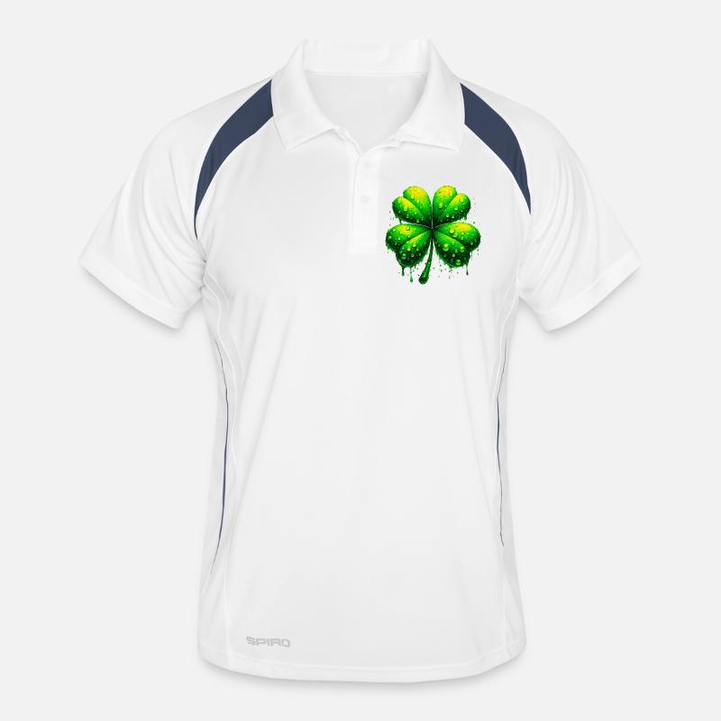 Four-leaf clover Men's Polo breathable