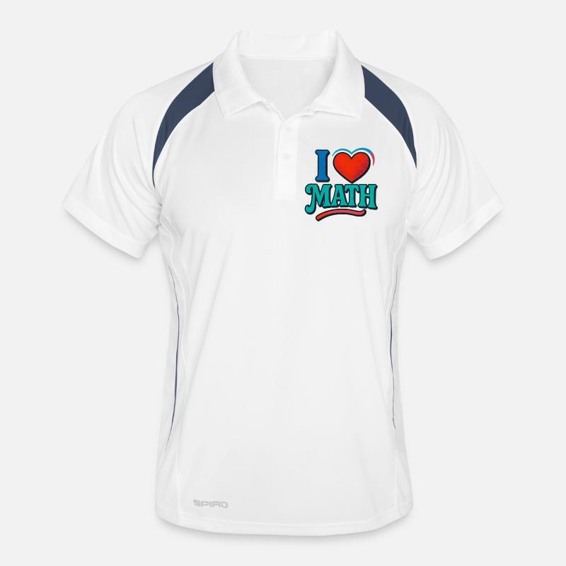 Love for Math Heart Design Men's Polo breathable