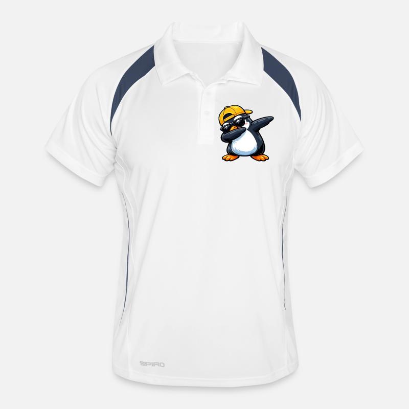 Dabbing Penguin Männer Polo atmungsaktiv