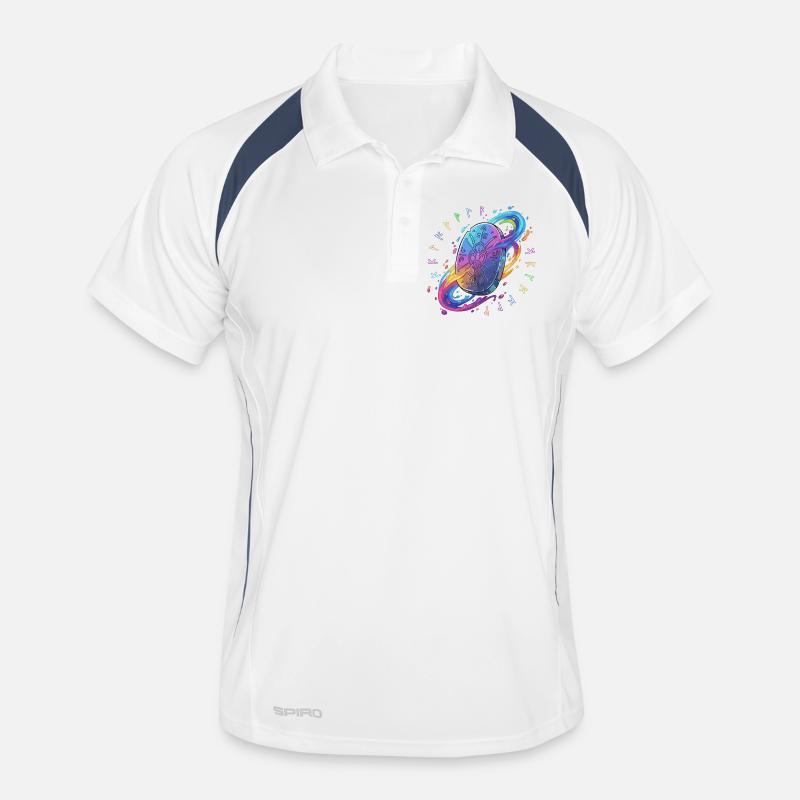 Rainbow Runes Shield Men's Polo breathable