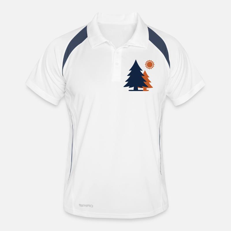 Sapins Forêt Soleil Minimalisme Polo respirant Homme