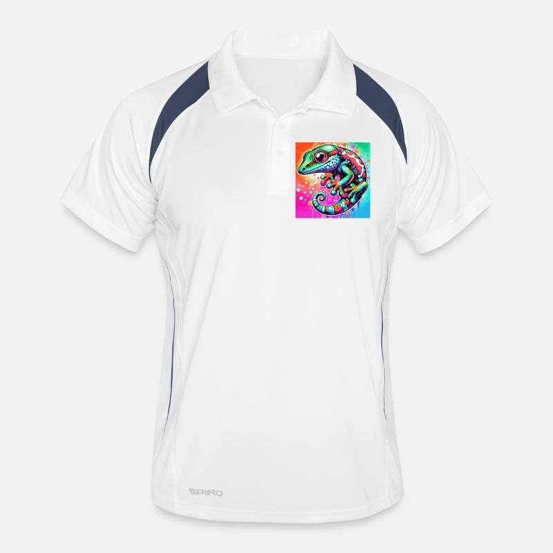 Gecko - Men's Polo breathable - white/navy