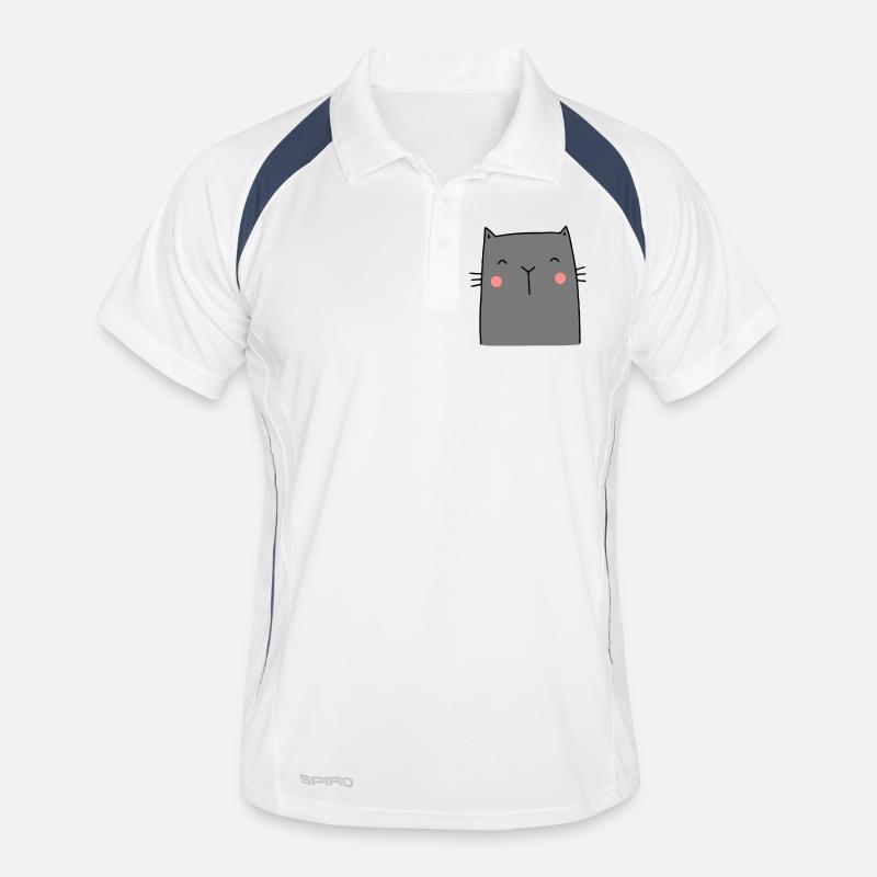 Cat Kitten Hangover I Cadeau pour des amis de chat Polo respirant Homme