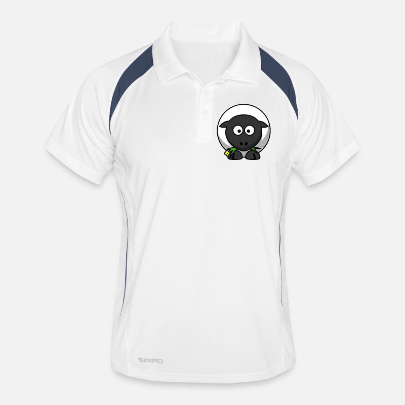 Moonlit Night Sheep Cartoon Men's Polo breathable