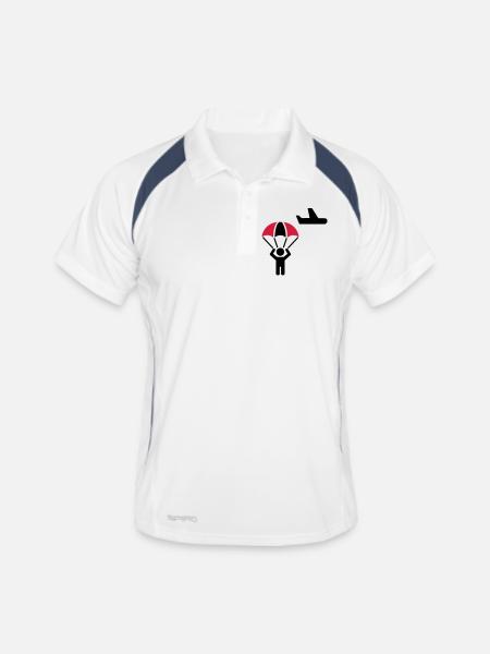 parachutist - Men's Polo breathable - white/navy - Front