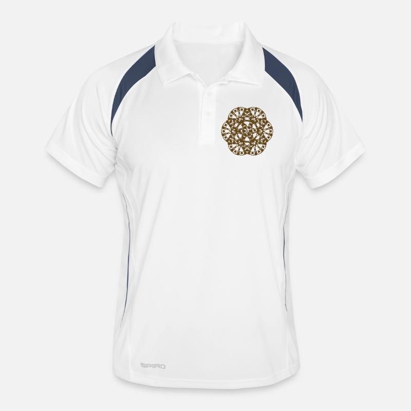 Random pattern RAD rotated - Men's Polo breathable - white/navy