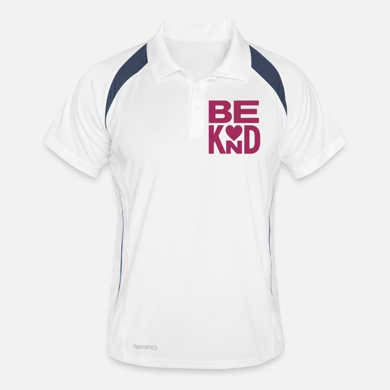 Slogan Be kind with heart - couleur variable Polo respirant Homme