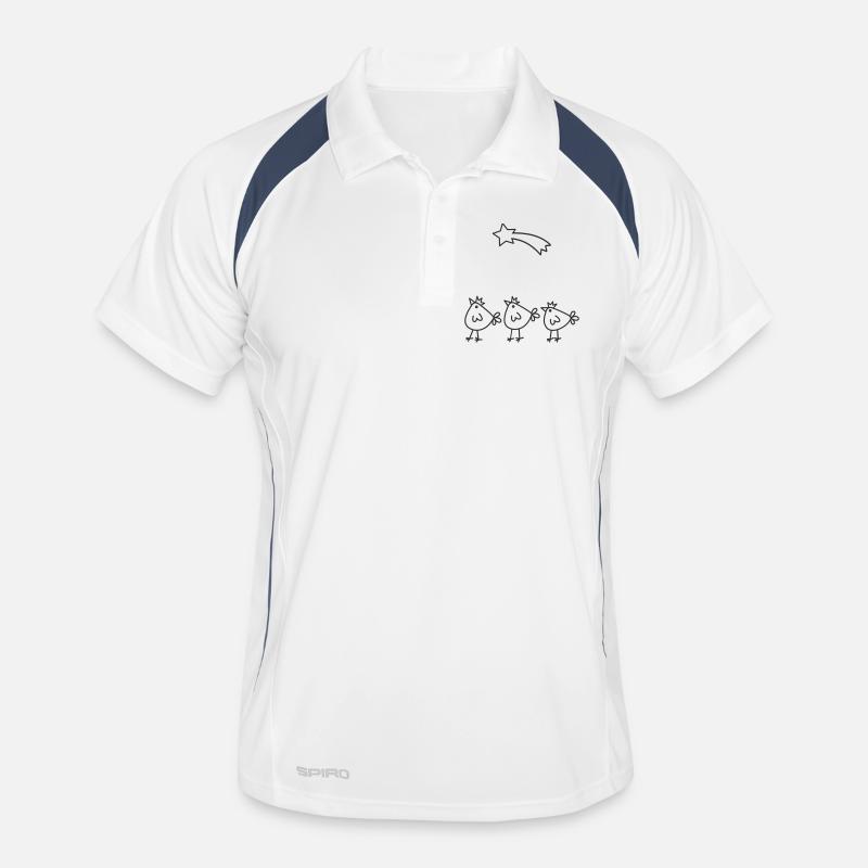 Chick Crowns Star Arch Three Kings - Men's Polo breathable - white/navy