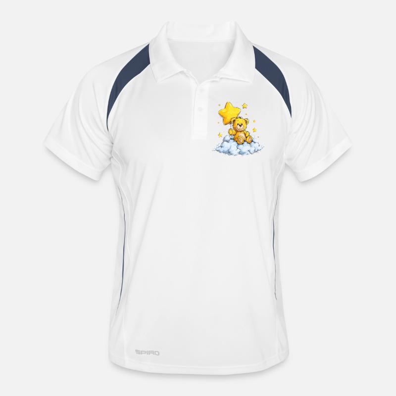 Star Bear on Cloud – Cuddle Dream Men's Polo breathable