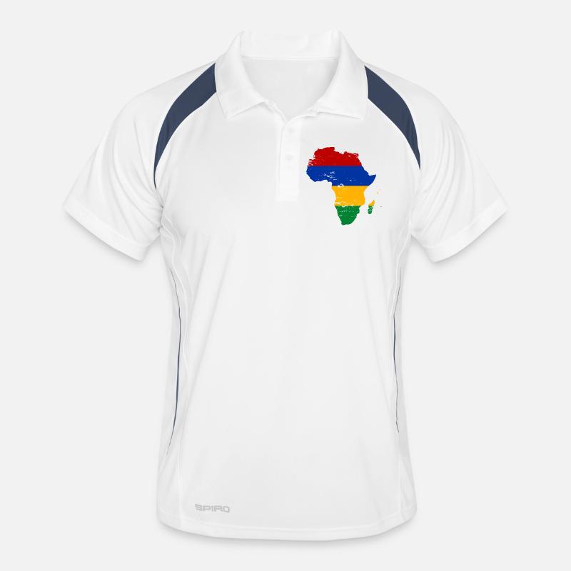 Mauritius Flagge Afrika Männer Polo atmungsaktiv