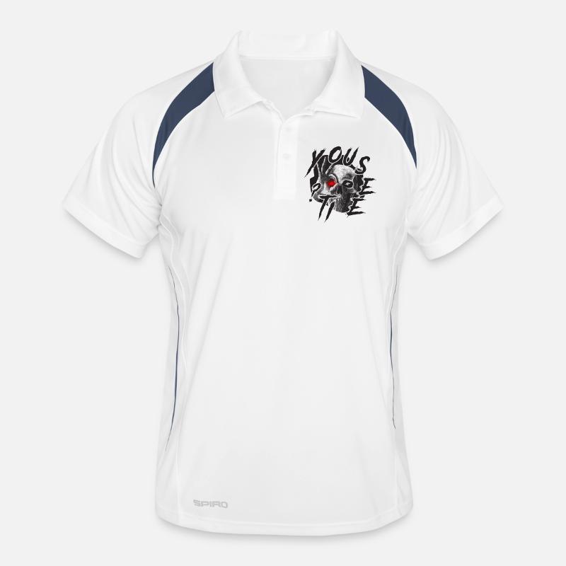 Siehst du es ? - Männer Polo atmungsaktiv - Weiß/Navy