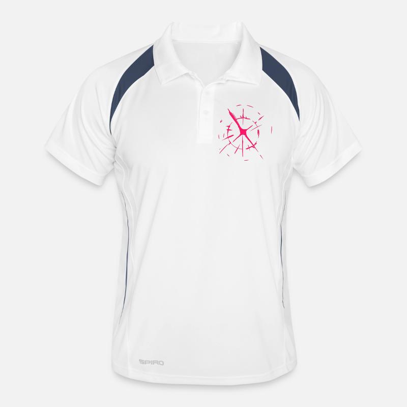 splash bunt farbe muster aufdruck comic style pink Männer Polo atmungsaktiv