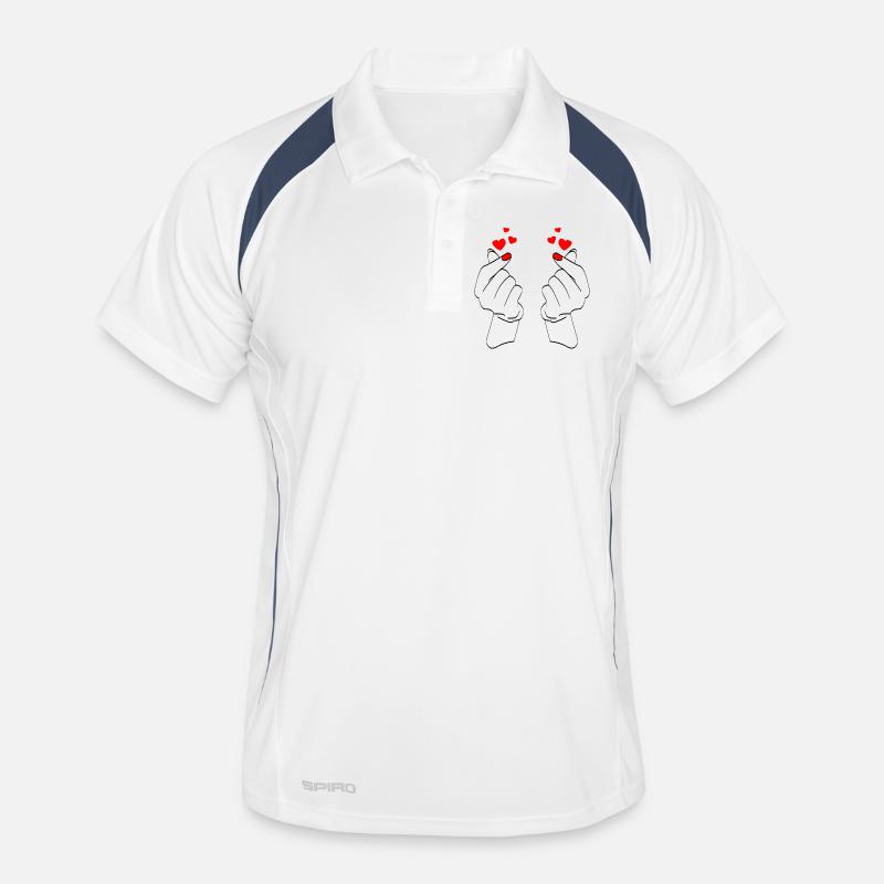 Romantic Heart Hand-drawn Illustration Men's Polo breathable
