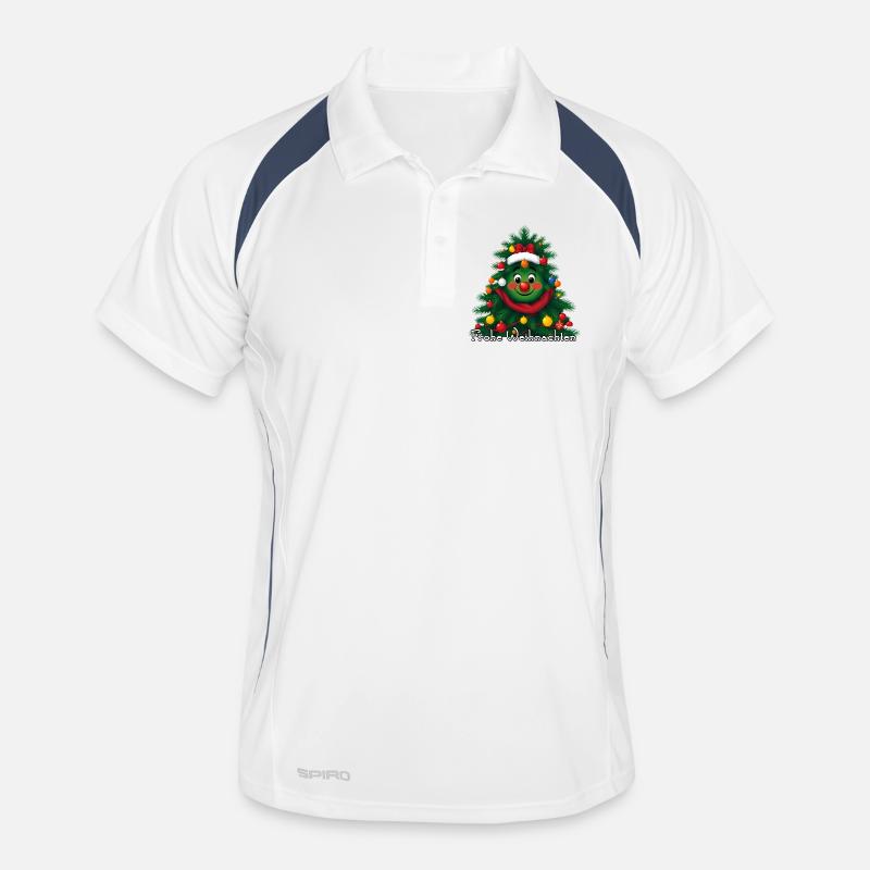 Merry Christmas tree with face Men's Polo breathable