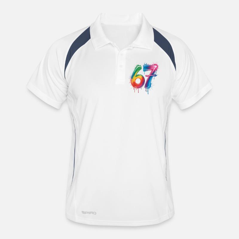 Sechs-Sieben-Farb-Spritzer Männer Polo atmungsaktiv