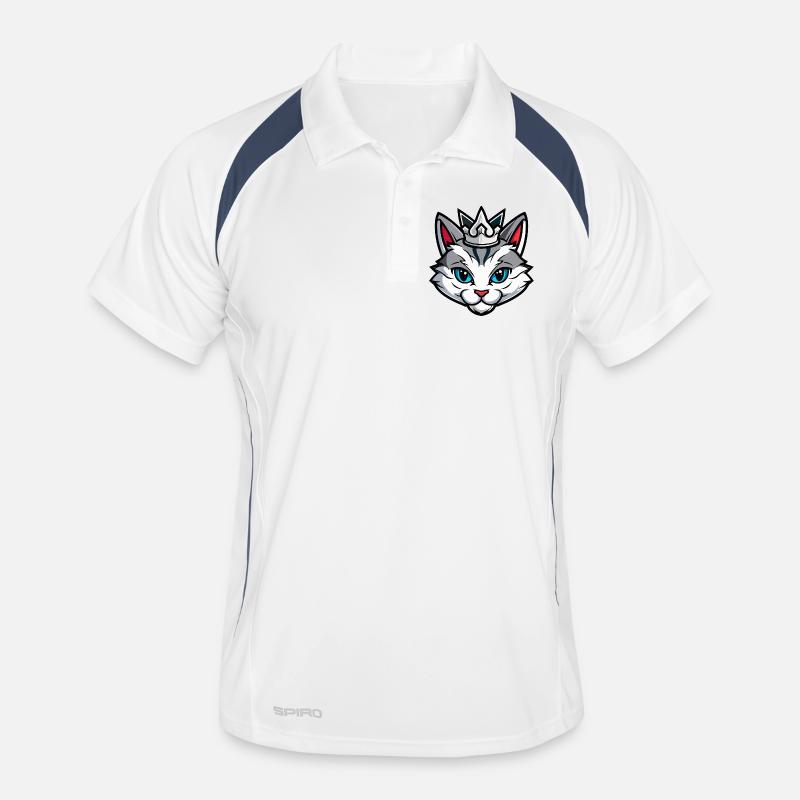 Cat Symbol Head Crown Men's Polo breathable