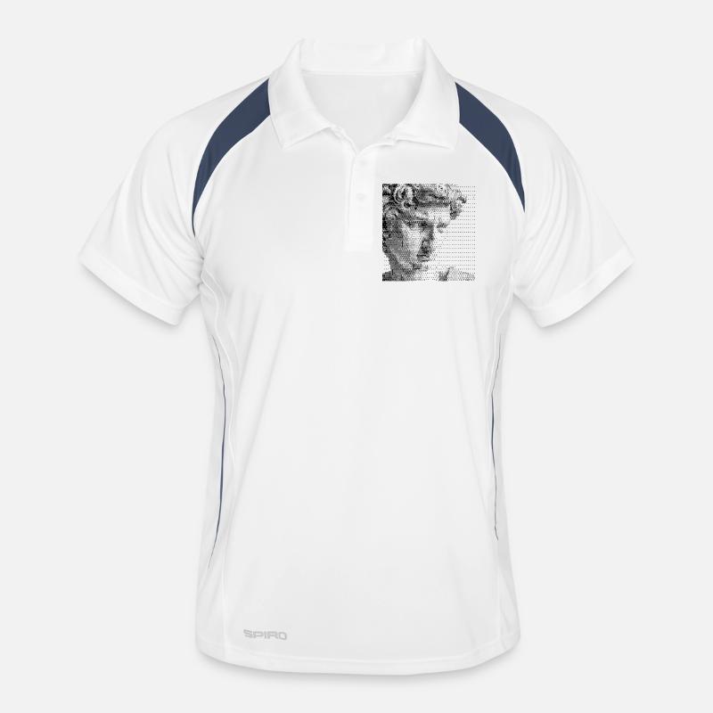 David Michelangelo face halftone portrait Men's Polo breathable