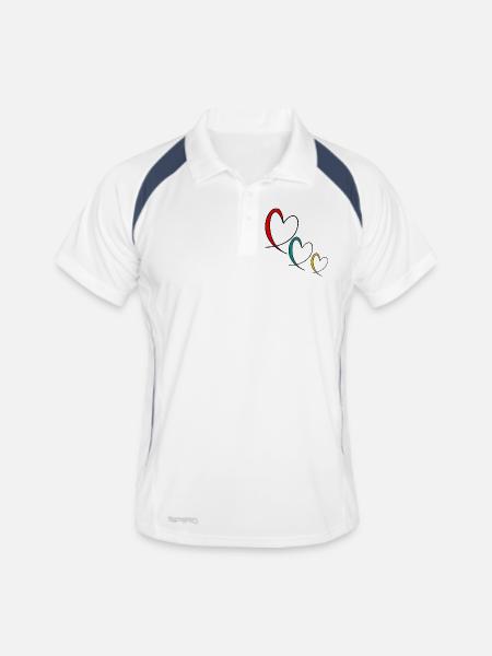BONNE FÊTE. MAMAN. FÊTE DES MÈRES - Polo respirant Homme - blanc/marine - Devant