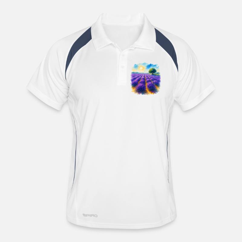 Champ de lavande Polo respirant Homme