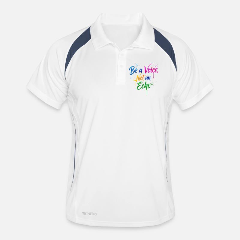 Conception de citation de protestation arc-en-ciel inspirante Polo respirant Homme