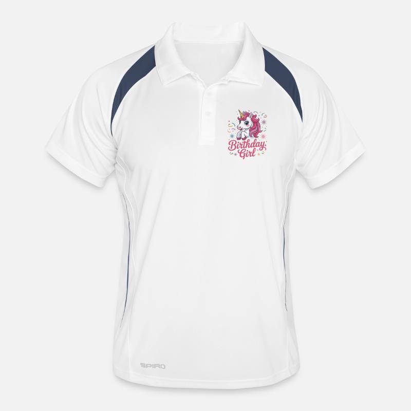 Birthday Girl – Süßes Einhorn Geburtstag Design Männer Polo atmungsaktiv