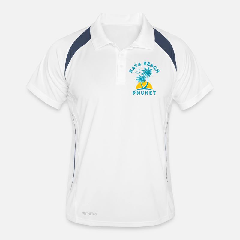 Kata Beach Phuket Palm Sunset Men's Polo breathable