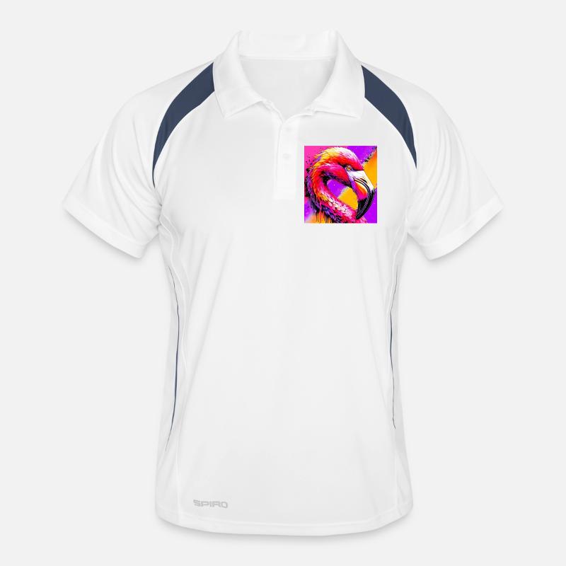flamingo - Men's Polo breathable - white/navy