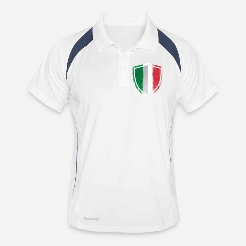 Drapeau brossé du Bouclier d’Italie Polo respirant Homme
