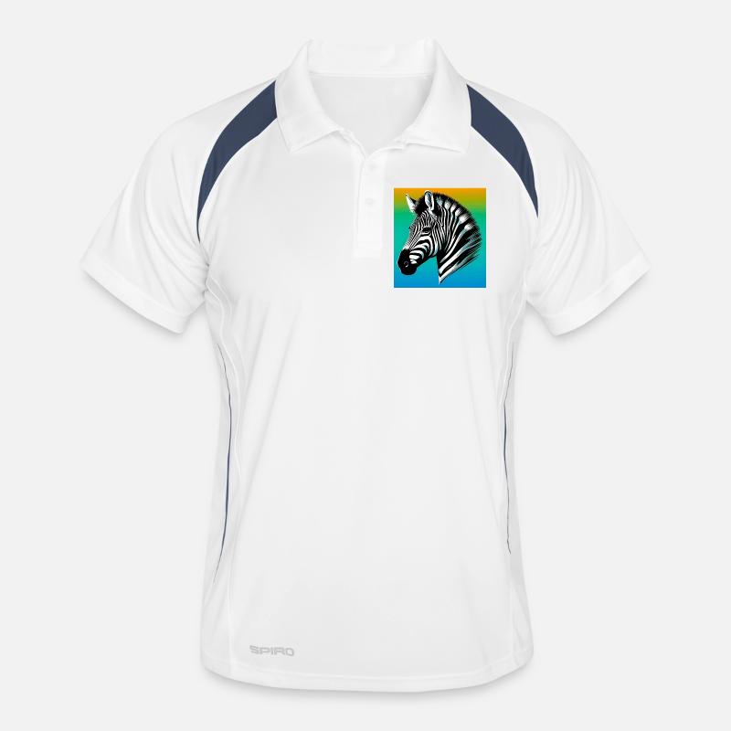 zebra - Men's Polo breathable - white/navy
