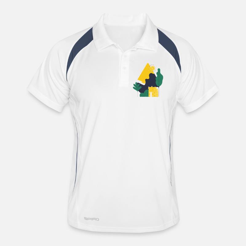 Paysage désertique abstrait Polo respirant Homme