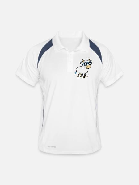 Cool Cow Sunglasses Casual Vector - Men's Polo breathable - white/navy - Front