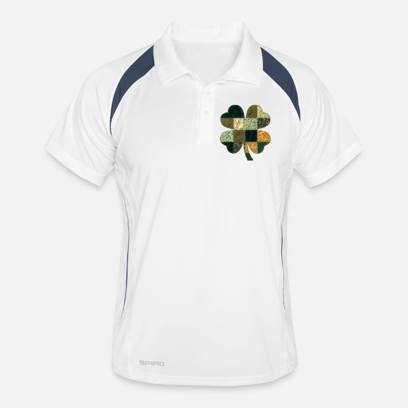 Patchwork Shamrock Quilt Style Men's Polo breathable