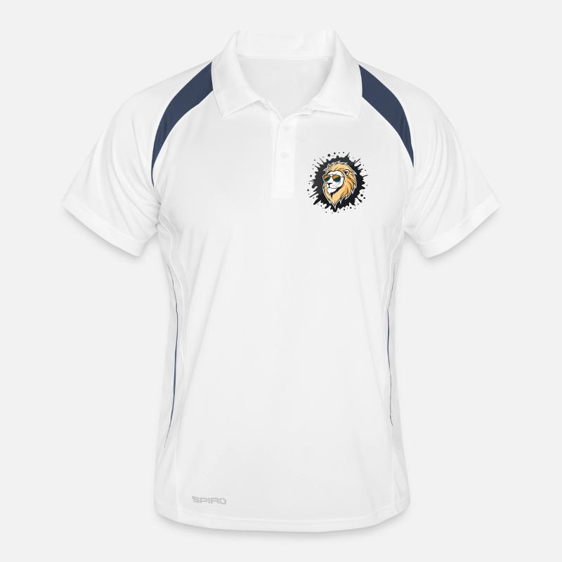 Lion in graphic sunglasses Men's Polo breathable