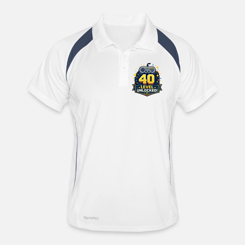 40 Level Unlocked Retro Controller - Men's Polo breathable - white/navy