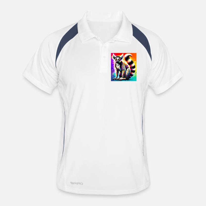 Lemur - Men's Polo breathable - white/navy